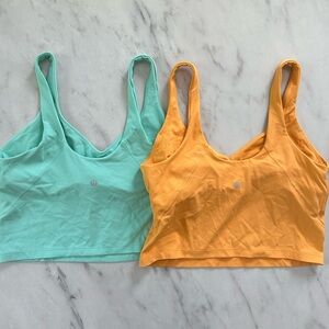 Lululemon Align Tank Top Teal Blue and Orange Size 12